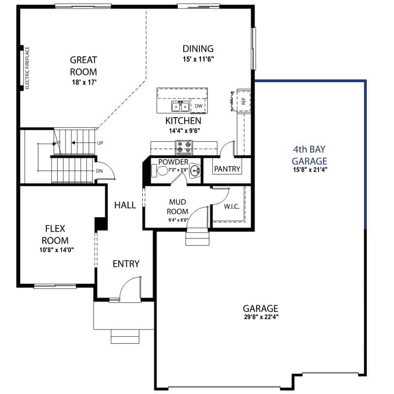 1st Floor with 4 Bays