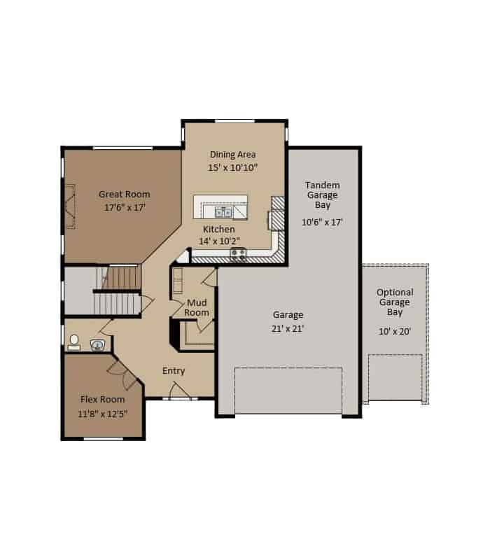 Example of a move-up buyer floor plan