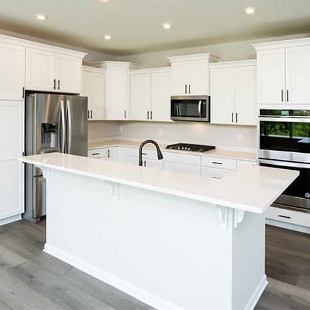 White kitchen island