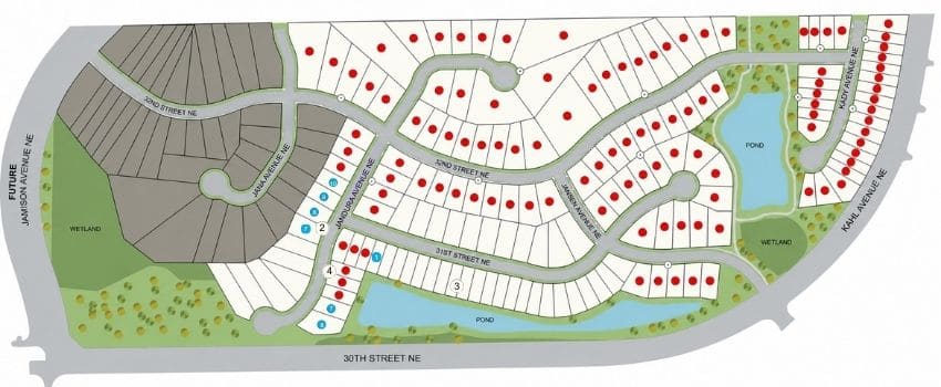 Foxtail Meadows community homesite map