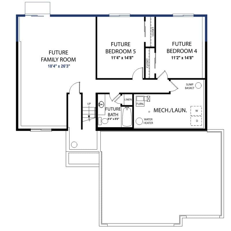Finished Lower Level with Walk Out Option