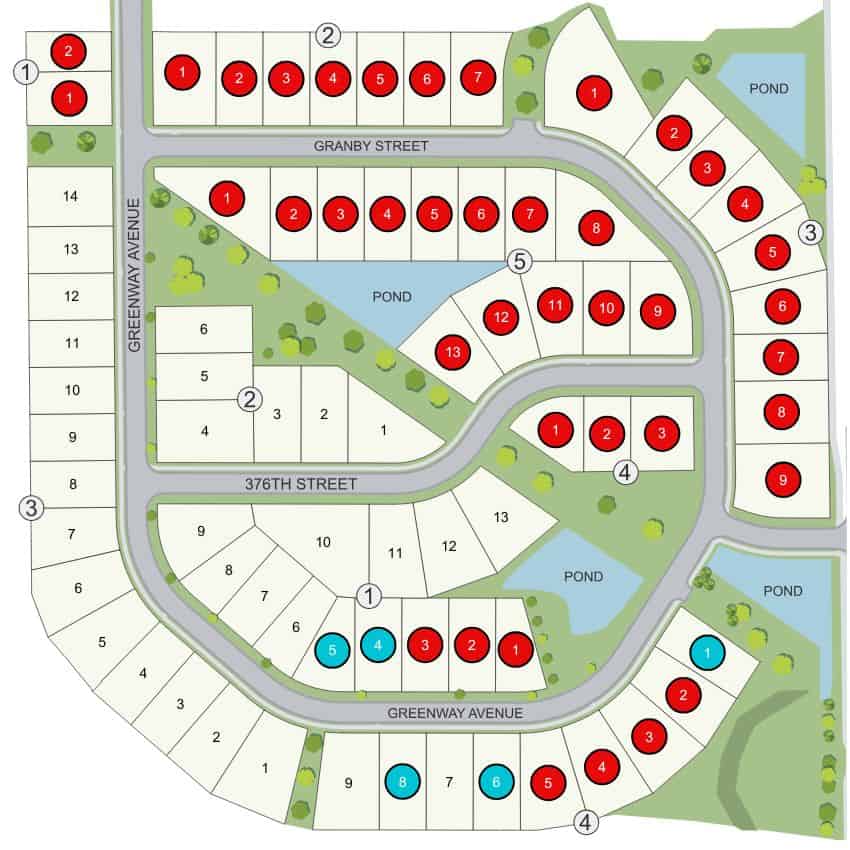 Fox Run community homesite map