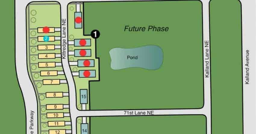 Kittredge Crossings community homesite map