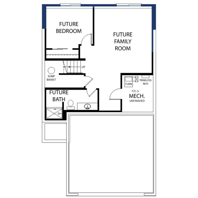 Unfinished Basement- Lookout Option