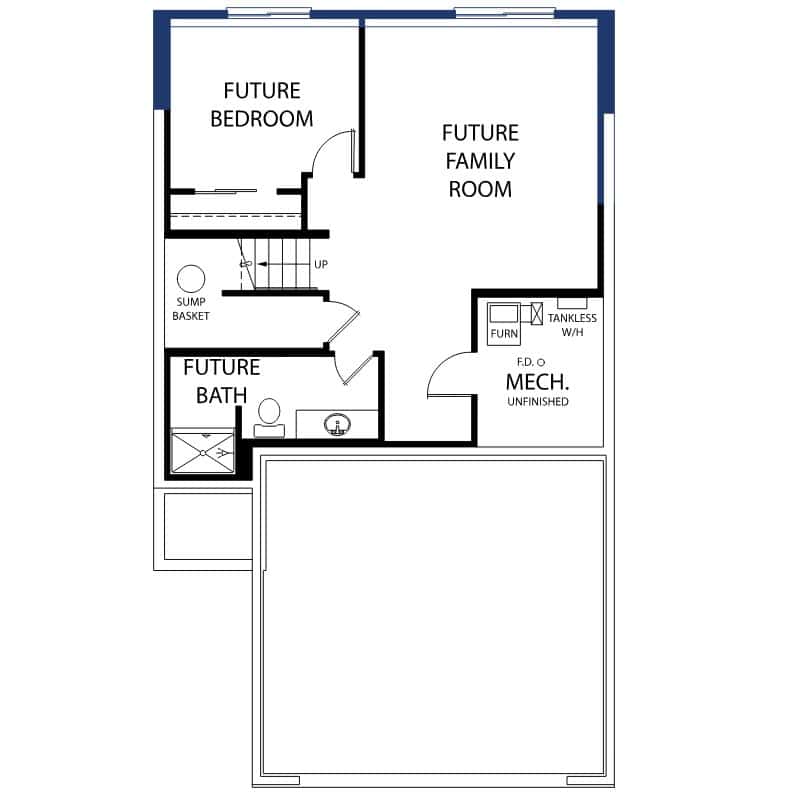 Unfinished Basement- Walkout Option