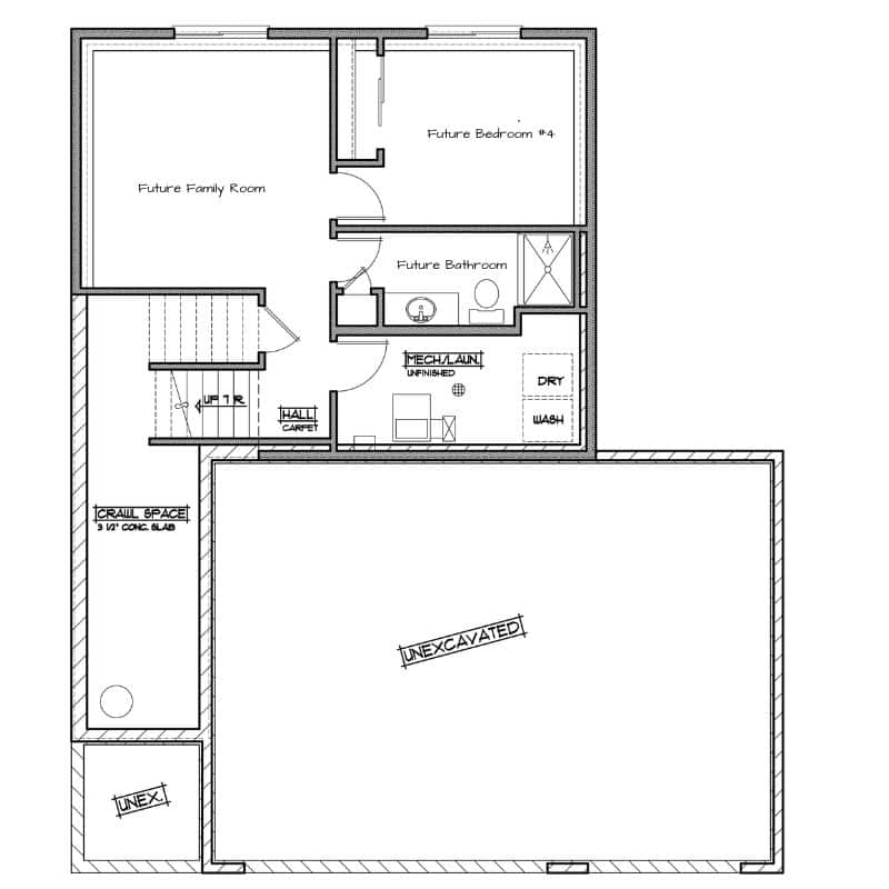 Unfinished Lower Level